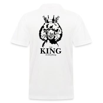 Pudel King of everything Grosspudel Wilsigns - Männer Poloshirt - Weiß - Hinten - Kai (181cm)
