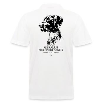 Braque allemand à poil court papa chien chien Wilsigns - Polo Homme - blanc - Dos - Kai (181cm)
