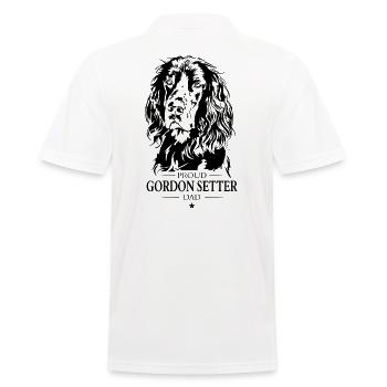 Gordon Setter Dad Hunde Hund Jagdhunde Wilsigns - Männer Poloshirt - Weiß - Hinten - Kai (181cm)