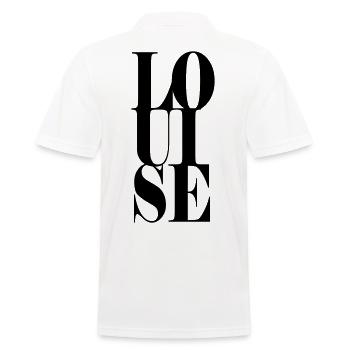 Louise Name Vorname Moderne Schrift Wort Art - Männer Poloshirt - Weiß - Hinten - Kai (181cm)