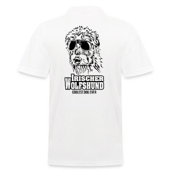 IRISCHER WOLFSHUND coolest dog ever Hundespruch - Männer Poloshirt - Weiß - Hinten - Kai (181cm)
