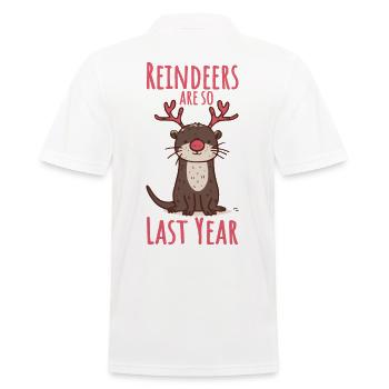 Otter Weihnachten Lustiger Spruch - Männer Poloshirt - Weiß - Hinten - Kai (181cm)