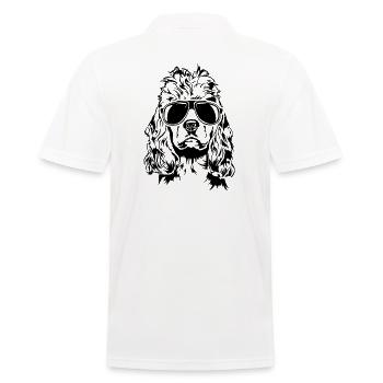 Cocker Américain Spaniel cool Portrait Wilsigns - Polo Homme - blanc - Dos - Kai (181cm)