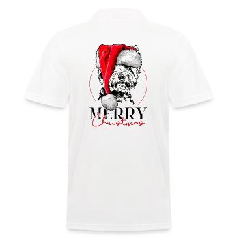 Santa WESTIE Merry Christmas Wilsigns Hunde Hund - Männer Poloshirt - Weiß - Hinten - Kai (181cm)