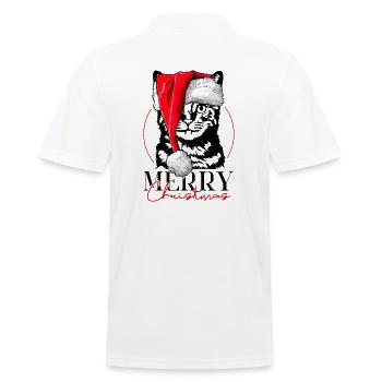 Père Noël Joyeux Noël drôle chat Wilsigns - Polo Homme - blanc - Dos - Kai (181cm)