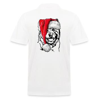 Père Noël américain Akita Chiens Wilsigns - Polo Homme - blanc - Dos - Kai (181cm)