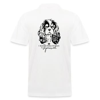 CAVALIER KING CHARLES SPANIEL dogs dog Wilsigns - Men's Polo Shirt - white - Back - Kai (181cm)