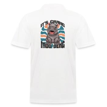 moo deng - Männer Poloshirt - Weiß - Hinten - Kai (181cm)