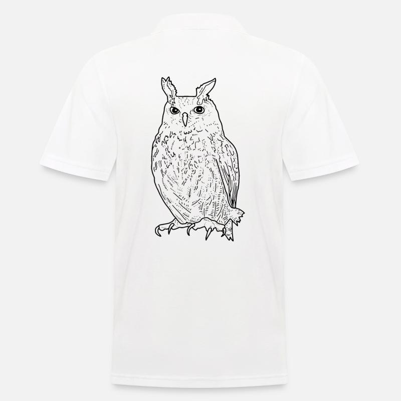 Uhu - Männer Poloshirt - Weiß