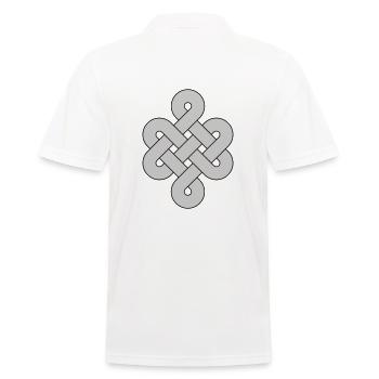 Celtic knot - Men's Polo Shirt - white - Back - Kai (181cm)