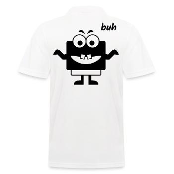 Kleines Monster macht Buh - Männer Poloshirt - Weiß - Hinten - Kai (181cm)