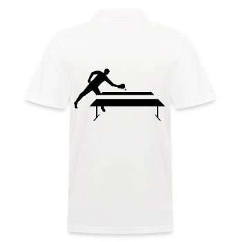 Table tennis player - Men's Polo Shirt - white - Back - Kai (181cm)