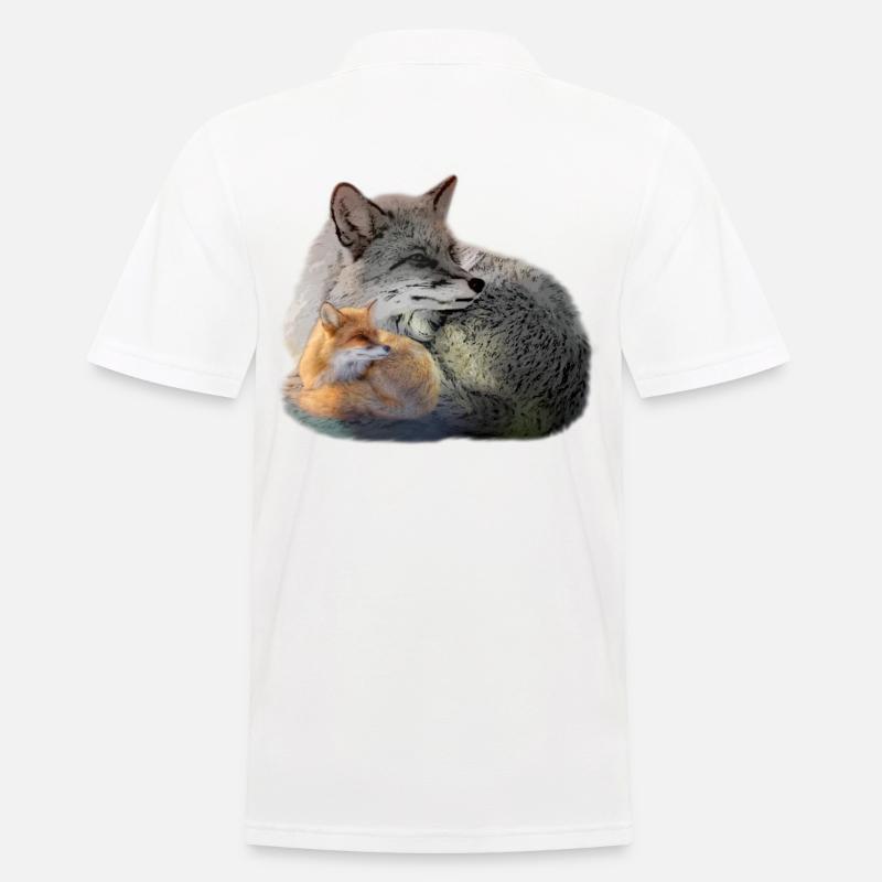 Fuchs Shirt- Accessoires - Männer Poloshirt - Weiß