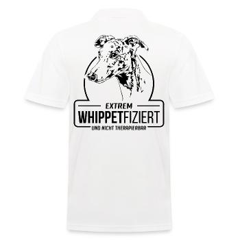 WHIPPETFIZIERT Whippet Hunde Spruch Wilsigns - Männer Poloshirt - Weiß - Hinten - Kai (181cm)
