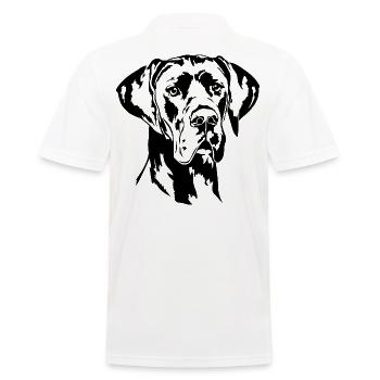 Grand Danois Portrait Chien Portrait Wilsigns - Polo Homme - blanc - Dos - Kai (181cm)