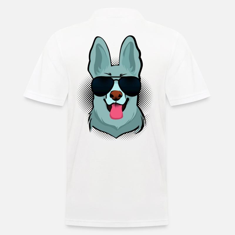 Deutscher Schäferhund Retro - Männer Poloshirt - Weiß
