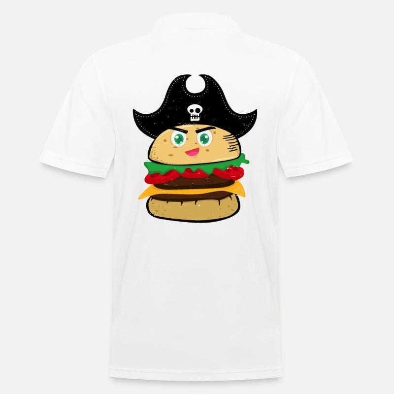 Hamburger - Männer Poloshirt - Weiß