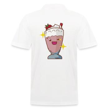 Milkshake strawberry shake strawberry milkshake shake - Men's Polo Shirt - white - Back - Kai (181cm)