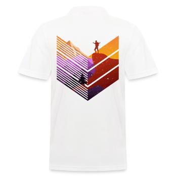 Bergstein Bergsteiger Wandern Wanderung Geschenk - Männer Poloshirt - Weiß - Hinten - Kai (181cm)