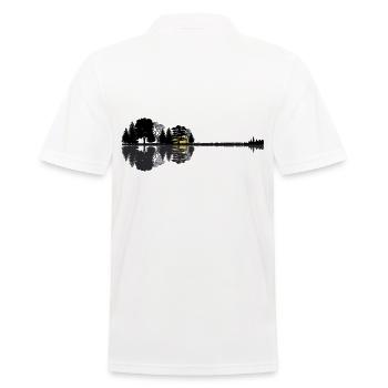 Gitarre - Männer Poloshirt - Weiß - Hinten - Kai (181cm)