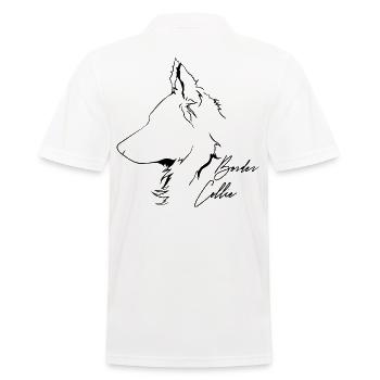 BORDER COLLIE Profile Dogs Dog Wilsigns - Men's Polo Shirt - white - Back - Kai (181cm)