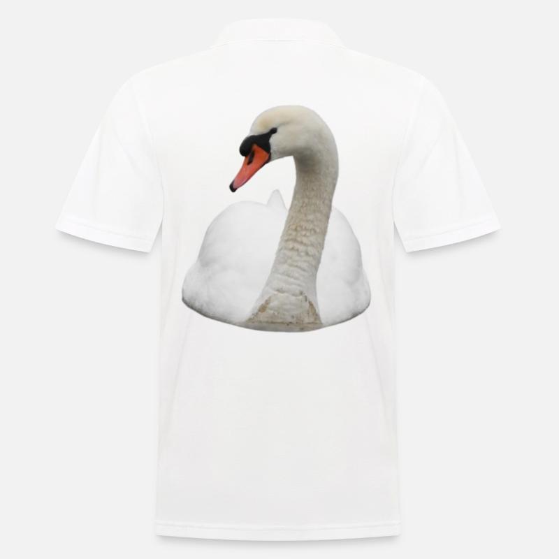 Schwan Schwäne - Männer Poloshirt - Weiß