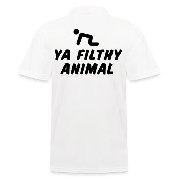 Ya Filthy Animal - Männer Poloshirt - Weiß - Hinten - Kai (181cm)