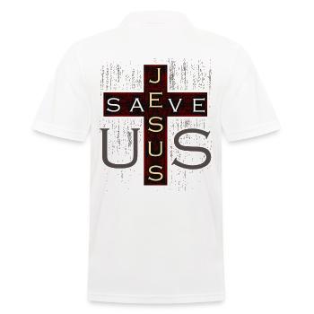 Jésus-Christ croix cadeau - Polo Homme - blanc - Dos - Kai (181cm)