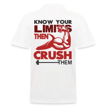 Body building - Men's Polo Shirt - white - Back - Kai (181cm)