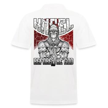 Tempelritter Ritter Kreuzritter Mittelalter - Männer Poloshirt - Weiß - Hinten - Kai (181cm)