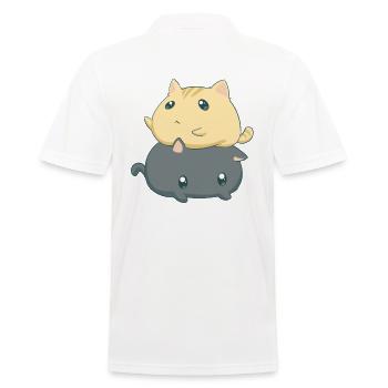 Cats Kitten Cat Kitten Cute kitty animal - Men's Polo Shirt - white - Back - Kai (181cm)