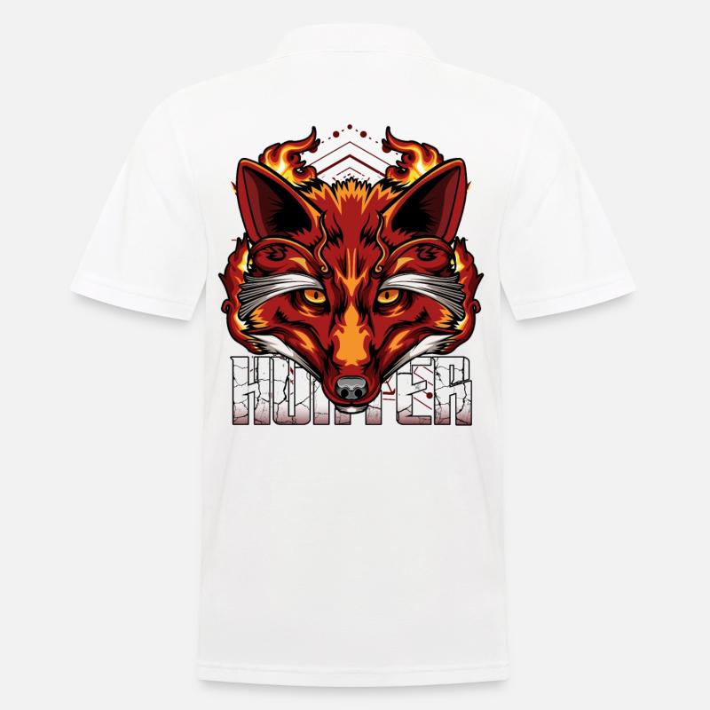 Fuchs - Männer Poloshirt - Weiß