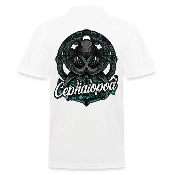 Oktopus - Männer Poloshirt - Weiß - Hinten - Kai (181cm)