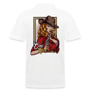 Vintage Western Girl - Polo Homme - blanc - Dos - Kai (181cm)