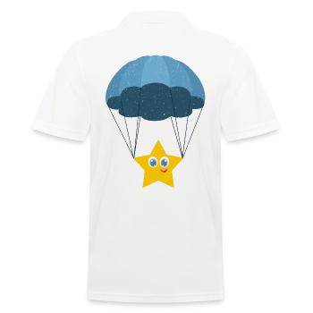 Parachutiste star | Cadeau de parachute - Polo Homme - blanc - Dos - Kai (181cm)