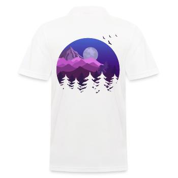 wilderness - Men's Polo Shirt - white - Back - Kai (181cm)
