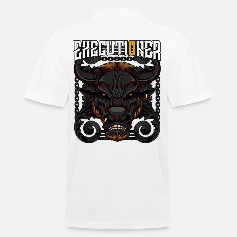 Executioner Bulle Stier Hausrind Wildtier Geschenk - Männer Poloshirt - Weiß