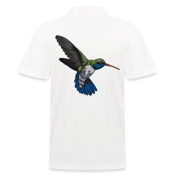 Kolibri - Männer Poloshirt - Weiß - Hinten - Kai (181cm)