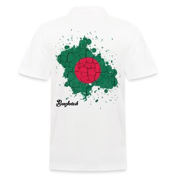 People's Republic of Bangladesh | Outline gift idea - Men's Polo Shirt - white - Back - Kai (181cm)