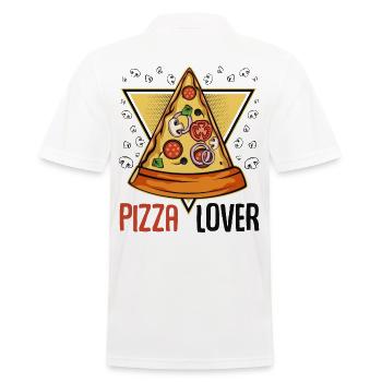 Pizza Lover | Pizza morceau Fast Food Lecker Cadeau - Polo Homme - blanc - Dos - Kai (181cm)