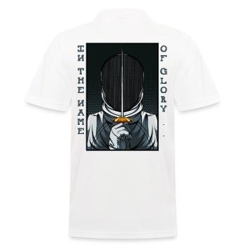 In The Name Of Glory | Fechten Fechter Geschenk - Männer Poloshirt - Weiß - Hinten - Kai (181cm)