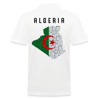 Algeria national colors country outline gift idea - Men's Polo Shirt - white - Back - Kai (181cm)