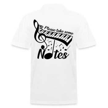 Piano - Männer Poloshirt - Weiß - Hinten - Kai (181cm)