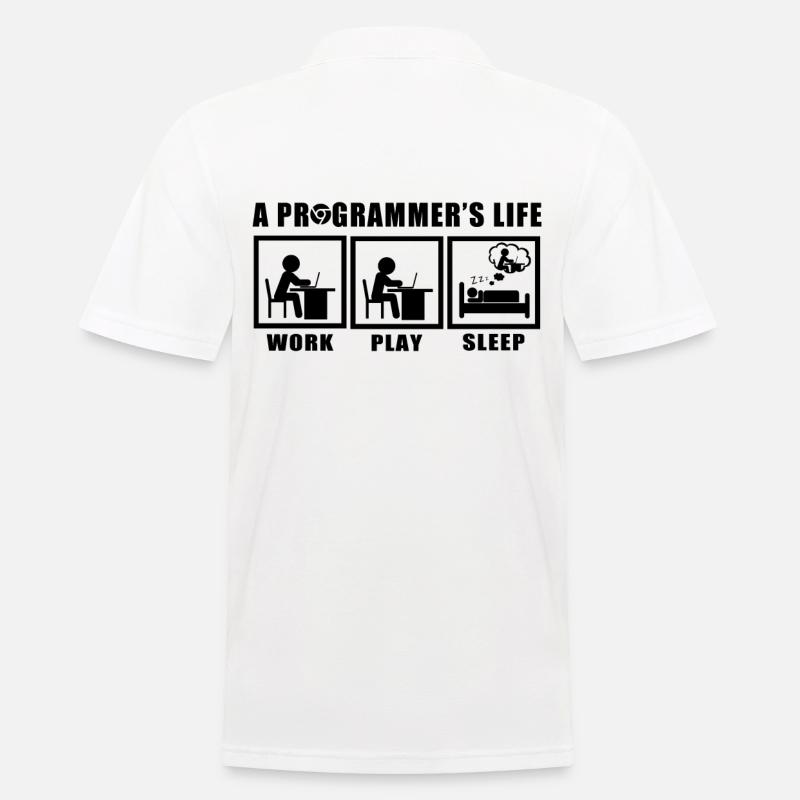 programmer - Men's Polo Shirt - white
