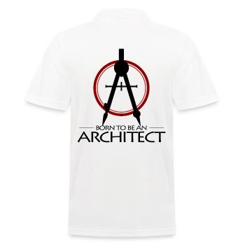 architect - Men's Polo Shirt - white - Back - Kai (181cm)