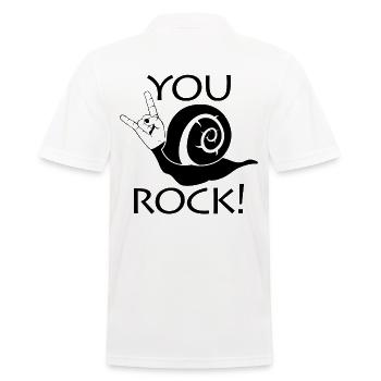 slug - Men's Polo Shirt - white - Back - Kai (181cm)