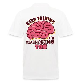 Psychologists Funny Sayings Psychology Gift - Men's Polo Shirt - white - Back - Kai (181cm)