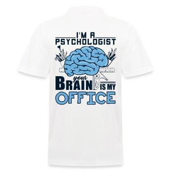 Psychology Funny sayings psychologist gift - Men's Polo Shirt - white - Back - Kai (181cm)