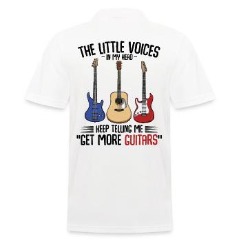 Gitarren - Männer Poloshirt - Weiß - Hinten - Kai (181cm)