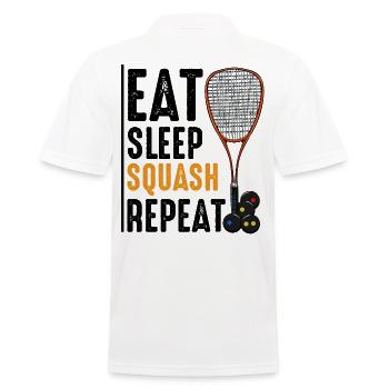 squash - Men's Polo Shirt - white - Back - Kai (181cm)
